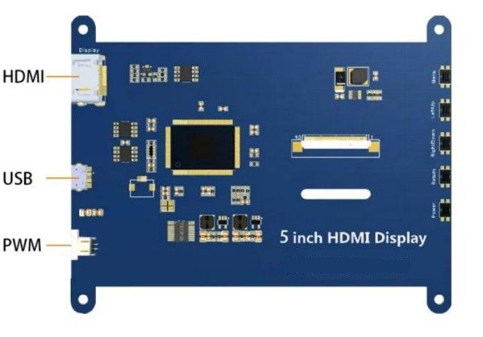 Χdmi Διασύνδεση 5 ιντσών Tft LCD οθόνη χωρητική ανθεκτική αφής Raspberry Pi Os Ubuntu Windows